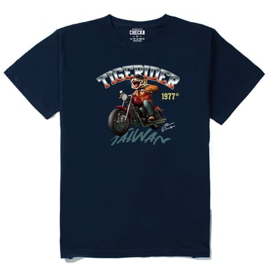 「TIGERIDER 1977 TAIWAN」復古咆嘯虎重機Ｔ恤1