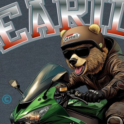 「BEARIDER 1977 TAIWAN」復古大熊重機Ｔ恤2