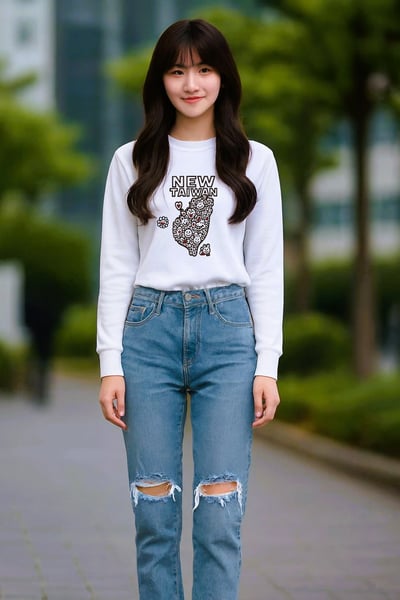 藝術塗鴉台灣長袖Ｔ恤｜笑容與愛心構成的寶島能量3