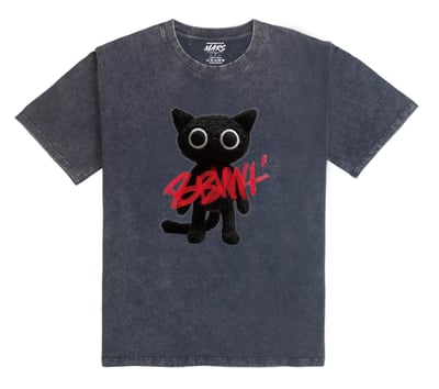 黑貓布偶-勇敢貓T恤 (Be Brave Cat t-shirt) 復古洗舊oversize5