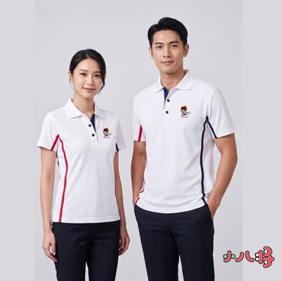 小八將-活力運動款-POLO衫-女-白3