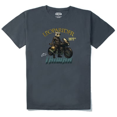 「LEOPARIDER 1977 TAIWAN」金盔豹異形光影重機T恤3