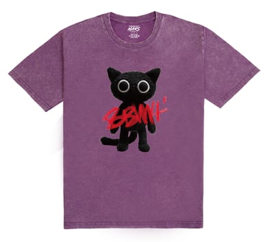 黑貓布偶-勇敢貓T恤 (Be Brave Cat t-shirt) 復古洗舊oversize4