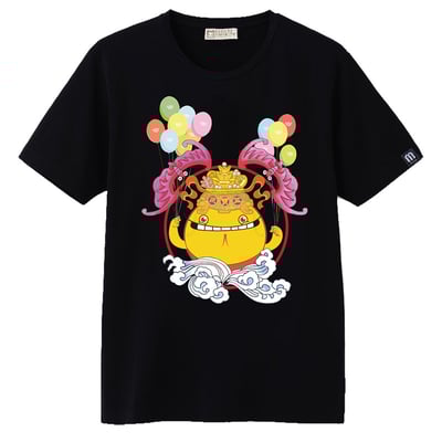 錢多多財神爺T恤_黑_S號1