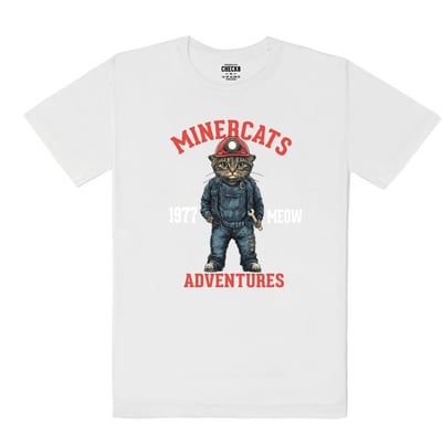 Miner Cat 礦工貓冒險T恤2
