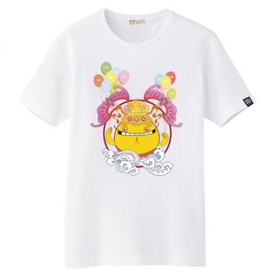 錢多多財神爺T恤_藍色_男女皆宜_M號2