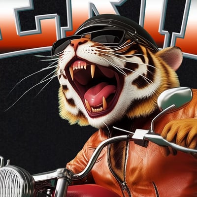 「TIGERIDER 1977 TAIWAN」復古咆嘯虎重機Ｔ恤2