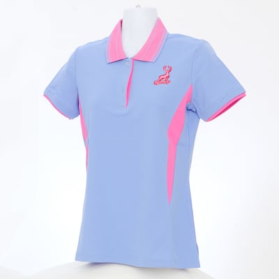 梅花鹿神-POLO衫-女-粉紫藍色1