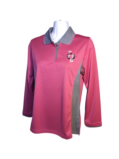 平安是福-竹碳纖維POLO衫長袖款-女-粉紅色3