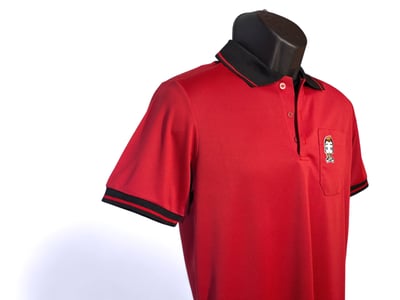 小八將-竹碳纖維POLO衫-男-紅色-M3