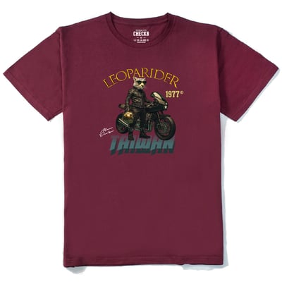 「LEOPARIDER 1977 TAIWAN」金盔豹異形光影重機T恤4