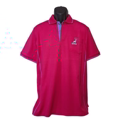 梅花鹿神-exploring冒險家POLO衫-男-桃紅色1