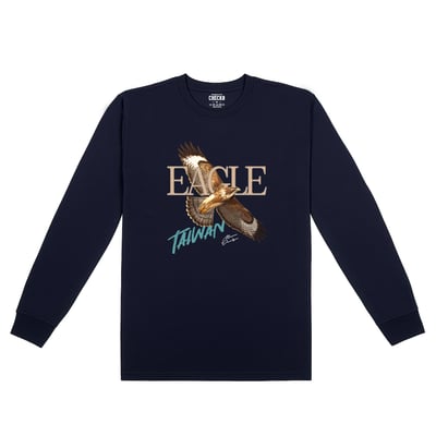 灰面鵟鷹長袖T恤｜藝術家設計款1