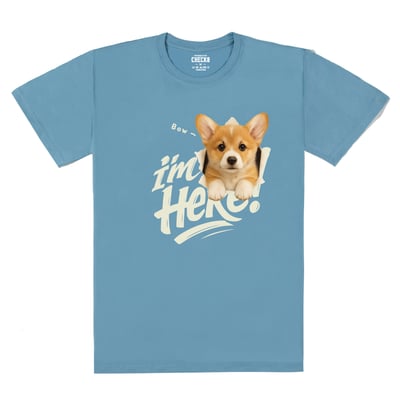 【洞洞犬】Bow~威爾斯柯基犬Ｔ恤1