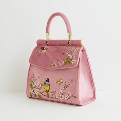 Fable England 花鳥刺繡托特包5