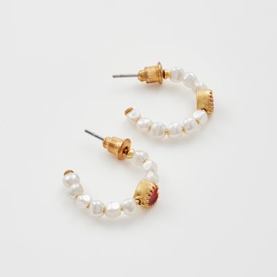 Fable England 珍珠愛心耳環3