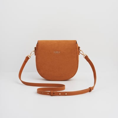 Fable England 焦糖麂皮刺繡馬鞍包7