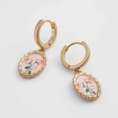 Fable England 復古玫瑰耳環3