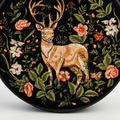 Fable England 極光鹿刺繡圓形包5