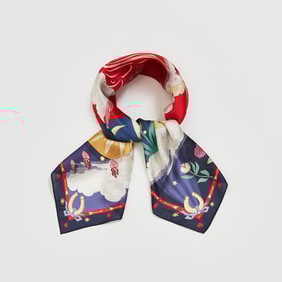 Fable England 星夜深藍絲巾1