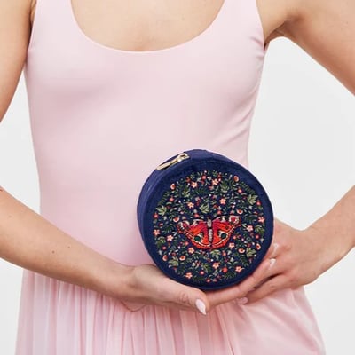 Fable England 紅蛺蝶刺繡飾品盒3