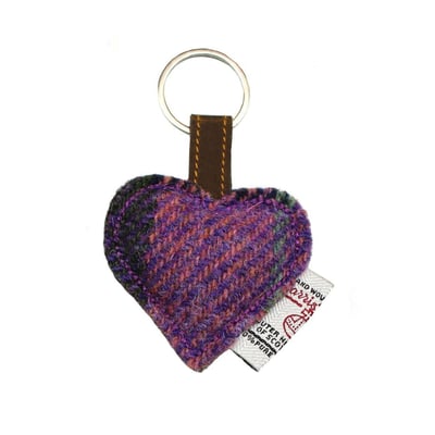 Heather 心形花呢吊飾3