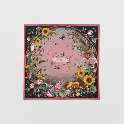 Fable England 向日花園絲質絲巾3