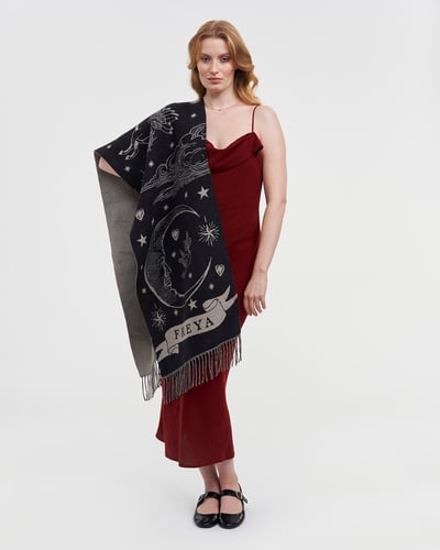 Fable England 星夜緹花雙面圍巾2