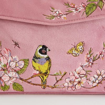 Fable England 花鳥刺繡托特包6