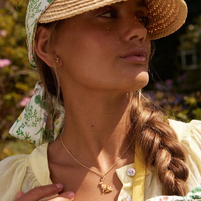 Fable England 兔子琺瑯耳環3