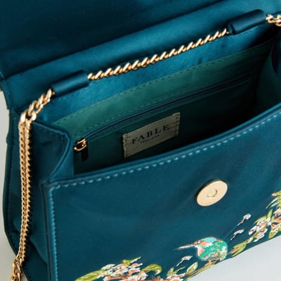 Fable England 翠鳥刺繡托特包5