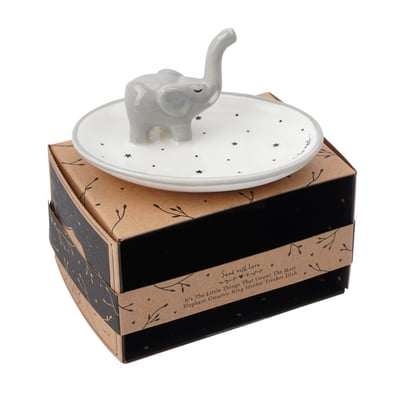 CGB 灰色大象飾品盤2