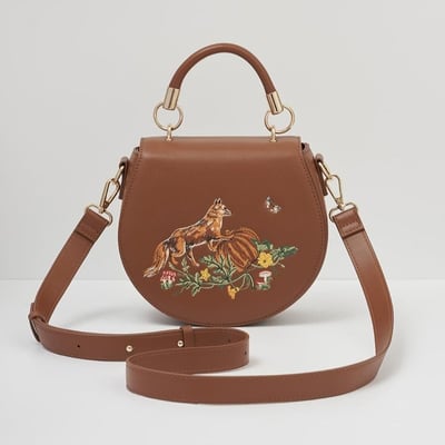 Fable England 狐狸南瓜刺繡馬鞍包2