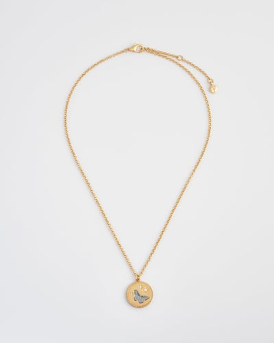 Fable England 蝴蝶圓牌項鍊3