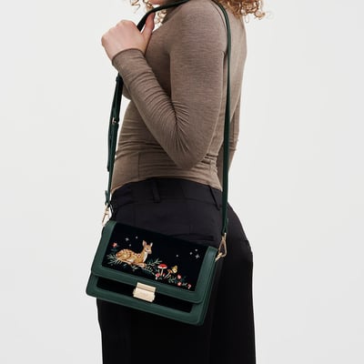 Fable England 小鹿刺繡斜背包3