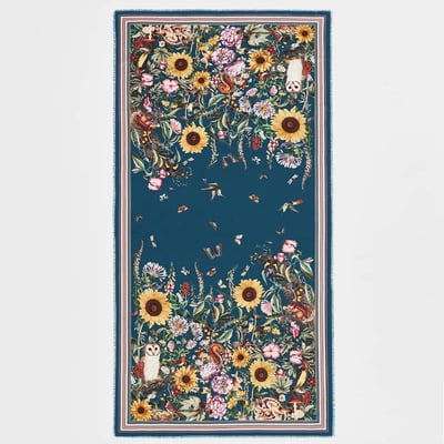 Fable England 墨綠花園長圍巾4