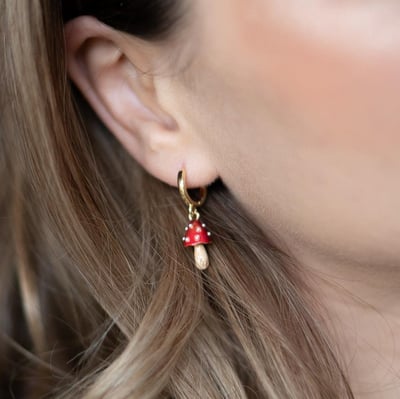 Fable England 立體蘑菇耳環3