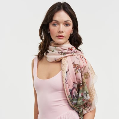 Fable Englad 粉霧森林長圍巾1