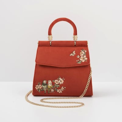 Fable England 愛情鳥刺繡托特包2