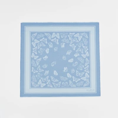 Fable England 藍蝶緹花披肩4