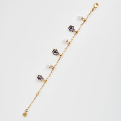 Fable England 三色堇珍珠手鍊3