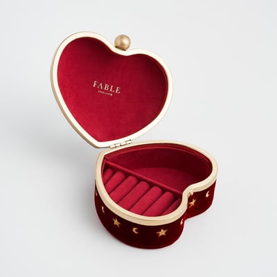 Fable England 心形刺繡珠寶盒2