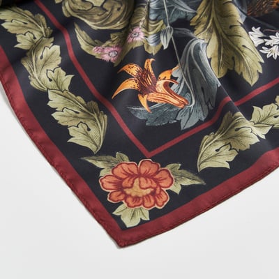 Fable England 冬季綠影絲巾5