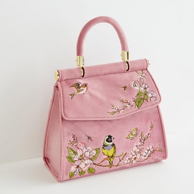 Fable England 花鳥刺繡托特包4