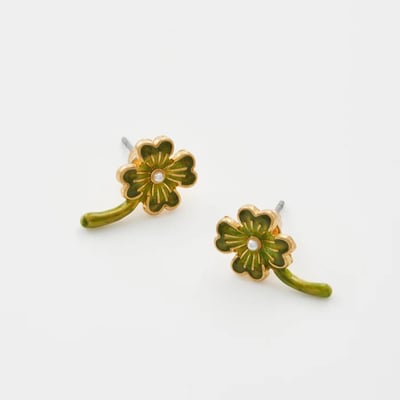 Fable England 幸運草珍珠耳環3