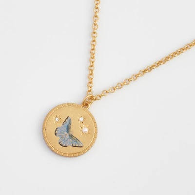 Fable England 蝴蝶圓牌項鍊2