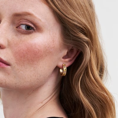 Fable England 黑莓荊棘C形耳環2