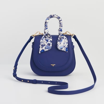 Fable England 藍花卉手提馬鞍包3