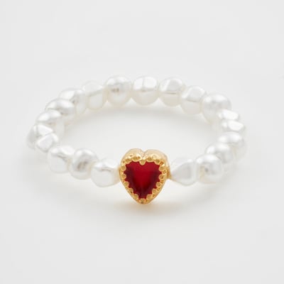 Fable England 珍珠愛心戒指3