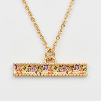 Fable England 田園花卉T形項鍊1